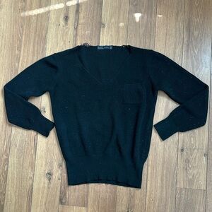 Black Zara Sweater - XS/S and Shein Houndstooth Skirt - XS